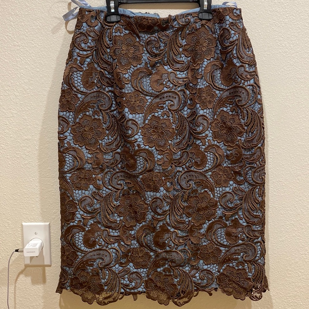 Sarah Danielle Evenings Formal Brown Lace Skirt woman’s size 12